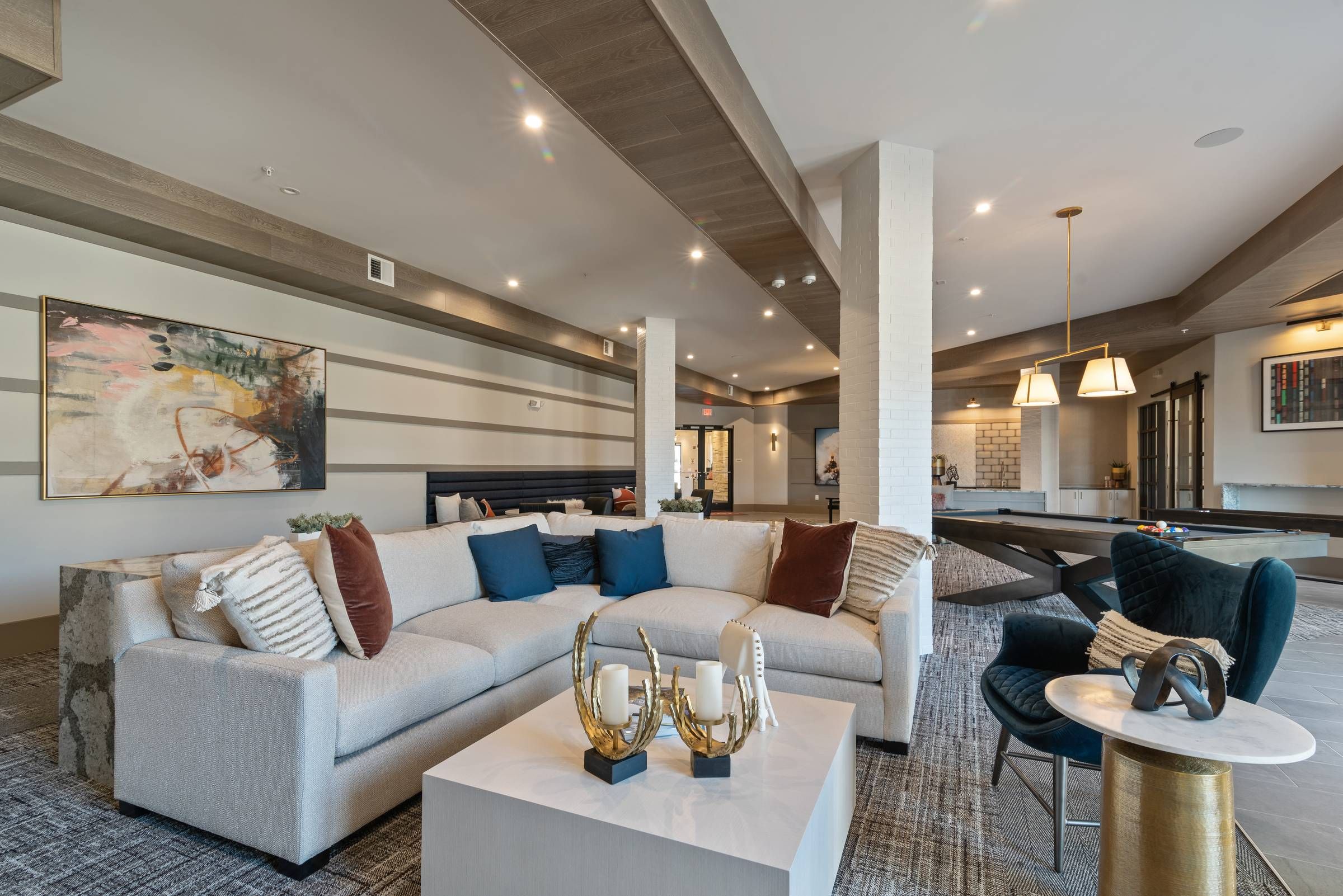 Alta Depot chic clubroom lounge area.